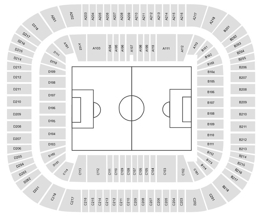Схема стадиона газпром арена по секторам с местами